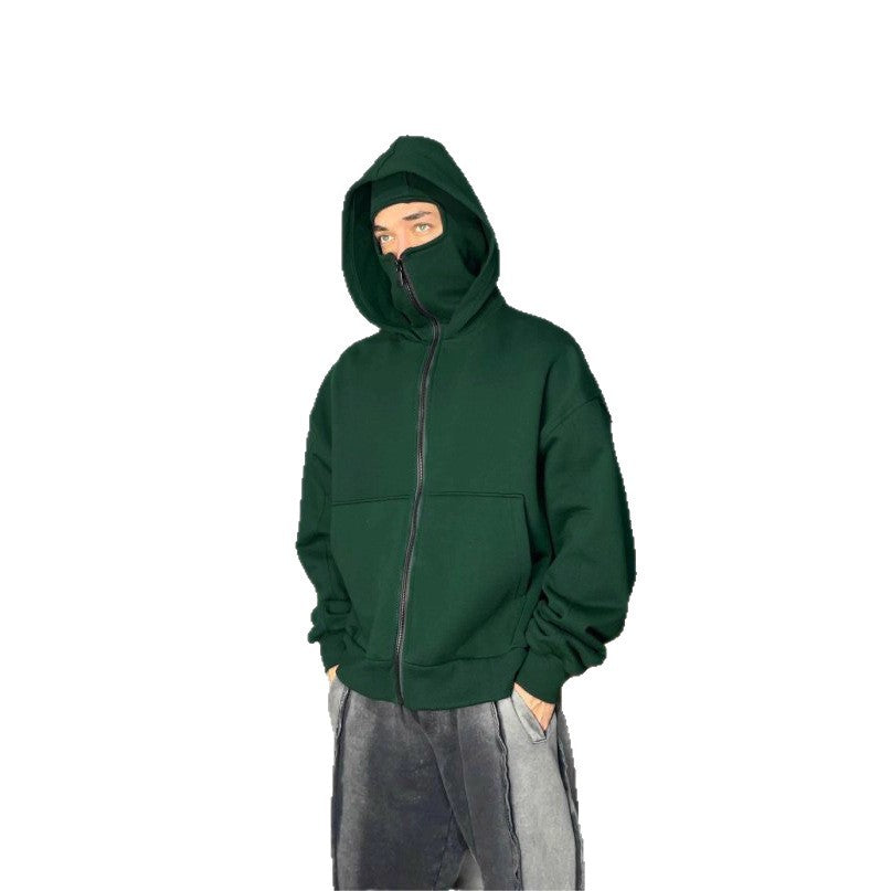 Anti Social Full-Zip Face Cover Hoodie - Oversized Streetwear Winter Edition
