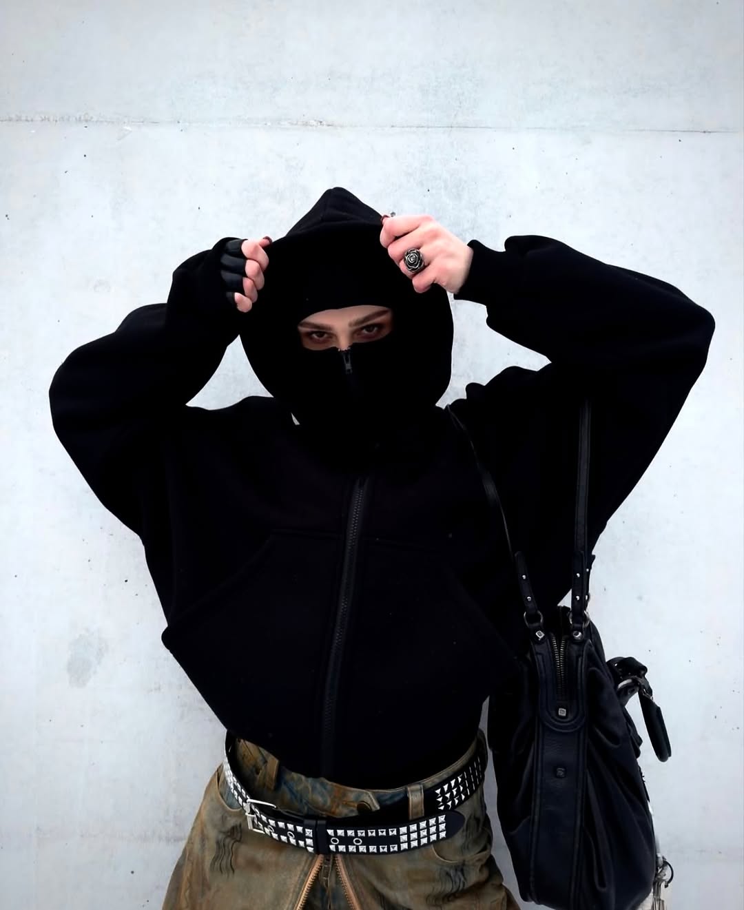 Anti Social Full-Zip Face Cover Hoodie - Oversized Streetwear Winter Edition