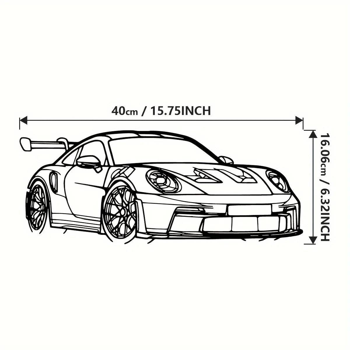 1pc for Supercar Metal Wall Art - 15.75" x 6.32" Modern Iron Home Decor Sign, Dynamic Racing Car Outline Sculpture, Car Decor