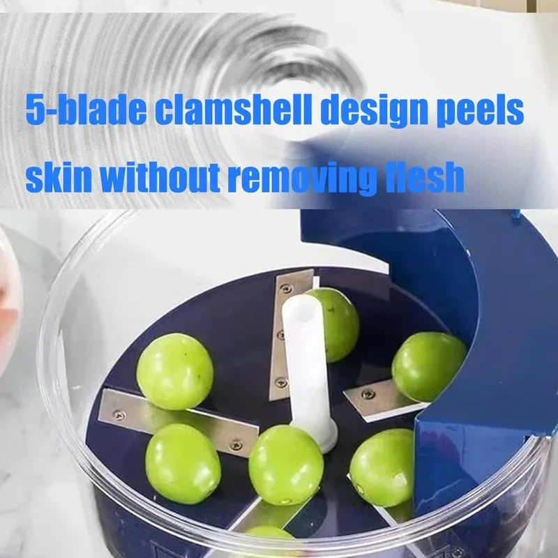 Automatic Grape Peeler, Electric Garlic Peeler, Small Household Rechargeable Fruit Kitchen Tool, Commercial Smart Fruit Machine.