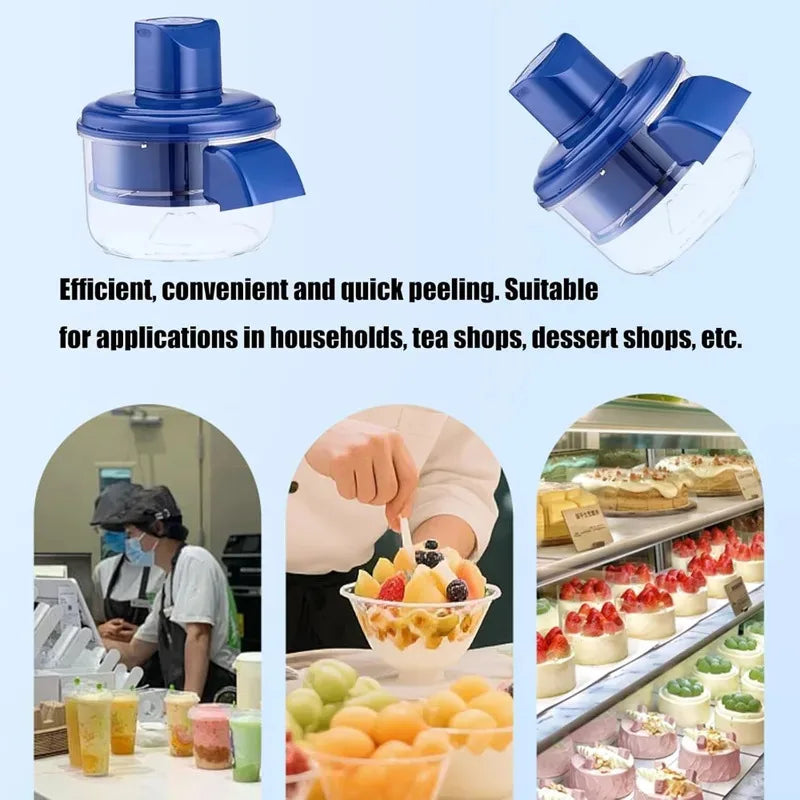 Automatic Grape Peeler, Electric Garlic Peeler, Small Household Rechargeable Fruit Kitchen Tool, Commercial Smart Fruit Machine.